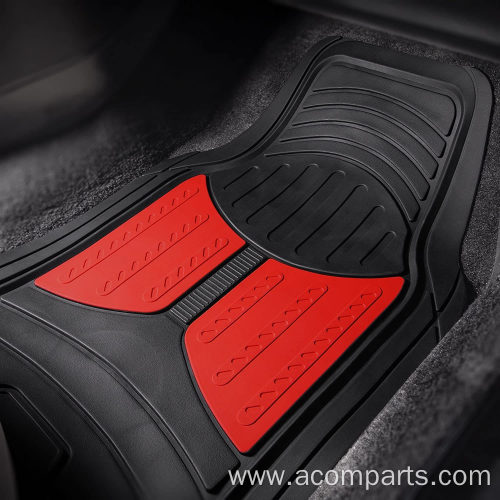 Trimmable Floor Mats (Red) Full Set - Universal